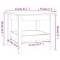 vidaXL Mesa de centro de madera maciza de pino gris 45x45x40 cm