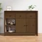 vidaXL Aparador de madera maciza de pino marrón miel 100x35x74 cm vidaXL Aparador de madera maciza de pino marrón miel 100x35x74 cm