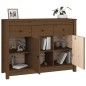 vidaXL Aparador de madera maciza de pino marrón miel 100x35x74 cm vidaXL Aparador de madera maciza de pino marrón miel 100x35x74 cm