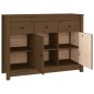 vidaXL Aparador de madera maciza de pino marrón miel 100x35x74 cm vidaXL Aparador de madera maciza de pino marrón miel 100x35x74 cm