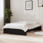 vidaXL Estructura de cama madera maciza negro 120x200 cm vidaXL Estructura de cama madera maciza negro 120x200 cm