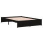 vidaXL Estructura de cama madera maciza negro 120x200 cm vidaXL Estructura de cama madera maciza negro 120x200 cm