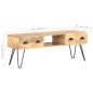 vidaXL Mueble para TV madera maciza de mango 120x35x45 cm vidaXL Mueble para TV madera maciza de mango 120x35x45 cm