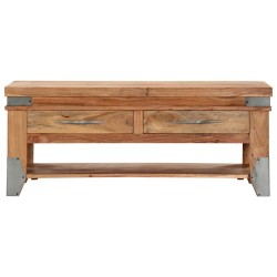 vidaXL Mesa de centro de madera maciza de acacia 110x52x45 cm