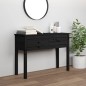 vidaXL Mesa consola de madera maciza de pino negra 100x35x75 cm vidaXL Mesa consola de madera maciza de pino negra 100x35x75 cm
