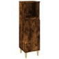 vidaXL Armario de baño madera contrachapada roble ahumado 30x30x100 cm vidaXL Armario de baño madera contrachapada roble ahumado 30x30x100 cm