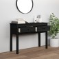 vidaXL Mesa consola de madera maciza de pino negra 100x35x75 cm vidaXL Mesa consola de madera maciza de pino negra 100x35x75 cm