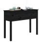 vidaXL Mesa consola de madera maciza de pino negra 100x35x75 cm vidaXL Mesa consola de madera maciza de pino negra 100x35x75 cm