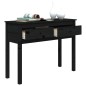 vidaXL Mesa consola de madera maciza de pino negra 100x35x75 cm vidaXL Mesa consola de madera maciza de pino negra 100x35x75 cm