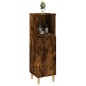 vidaXL Armario de baño madera contrachapada roble ahumado 30x30x100 cm vidaXL Armario de baño madera contrachapada roble ahumado 30x30x100 cm
