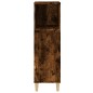 vidaXL Armario de baño madera contrachapada roble ahumado 30x30x100 cm vidaXL Armario de baño madera contrachapada roble ahumado 30x30x100 cm