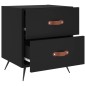 vidaXL Mesita de noche madera de ingeniería negro 40x35x47,5 cm vidaXL Mesita de noche madera de ingeniería negro 40x35x47,5 cm
