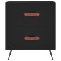 vidaXL Mesita de noche madera de ingeniería negro 40x35x47,5 cm vidaXL Mesita de noche madera de ingeniería negro 40x35x47,5 cm