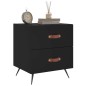 vidaXL Mesita de noche madera de ingeniería negro 40x35x47,5 cm vidaXL Mesita de noche madera de ingeniería negro 40x35x47,5 cm