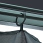 vidaXL Cenador con cortina gris antracita aluminio 400x300 cm vidaXL Cenador con cortina gris antracita aluminio 400x300 cm