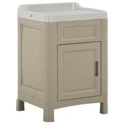vidaXL Armario para lavadero 60x51x89 cm arena