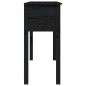 vidaXL Mesa consola de madera maciza de pino negra 100x35x75 cm vidaXL Mesa consola de madera maciza de pino negra 100x35x75 cm