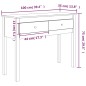vidaXL Mesa consola de madera maciza de pino negra 100x35x75 cm vidaXL Mesa consola de madera maciza de pino negra 100x35x75 cm