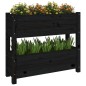 vidaXL Jardinera de madera maciza de pino negro 77x25x66 cm vidaXL Jardinera de madera maciza de pino negro 77x25x66 cm