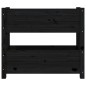 vidaXL Jardinera de madera maciza de pino negro 77x25x66 cm vidaXL Jardinera de madera maciza de pino negro 77x25x66 cm