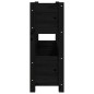 vidaXL Jardinera de madera maciza de pino negro 77x25x66 cm vidaXL Jardinera de madera maciza de pino negro 77x25x66 cm
