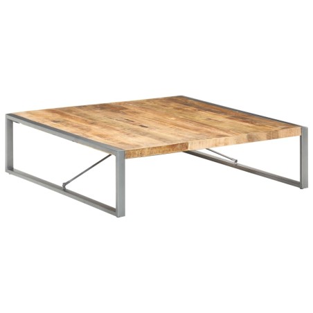 vidaXL Mesa de centro madera de mango rugosa 140x140x40 cm