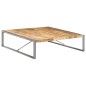 vidaXL Mesa de centro madera de mango rugosa 140x140x40 cm