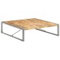 vidaXL Mesa de centro madera de mango rugosa 140x140x40 cm