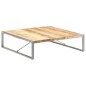 vidaXL Mesa de centro madera de mango rugosa 140x140x40 cm