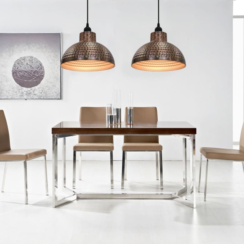 vidaXL Lámparas de techo semiesféricas 2 unidades color cobre vidaXL Lámparas de techo semiesféricas 2 unidades color cobre