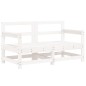 vidaXL Juego de muebles de jardín 7 pzas madera maciza de pino blanco vidaXL Juego de muebles de jardín 7 pzas madera maciza de pino blanco