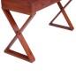 vidaXL Escritorio ordenador madera maciza de caoba marrón 132x47x77 cm vidaXL Escritorio ordenador madera maciza de caoba marrón 132x47x77 cm
