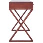 vidaXL Escritorio ordenador madera maciza de caoba marrón 132x47x77 cm vidaXL Escritorio ordenador madera maciza de caoba marrón 132x47x77 cm
