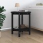 vidaXL Mesa de centro de madera maciza de pino negro Ø55x60 cm vidaXL Mesa de centro de madera maciza de pino negro Ø55x60 cm
