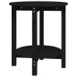 vidaXL Mesa de centro de madera maciza de pino negro Ø55x60 cm vidaXL Mesa de centro de madera maciza de pino negro Ø55x60 cm