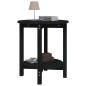 vidaXL Mesa de centro de madera maciza de pino negro Ø55x60 cm vidaXL Mesa de centro de madera maciza de pino negro Ø55x60 cm