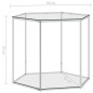 vidaXL Mesa de centro acero inoxidable y vidrio plateada 60x53x50 cm vidaXL Mesa de centro acero inoxidable y vidrio plateada 60x53x50 cm