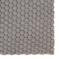vidaXL Alfombra rectangular algodón gris 180x250 cm
