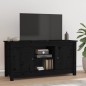 vidaXL Mueble de TV de madera maciza de pino negro 103x36,5x52 cm vidaXL Mueble de TV de madera maciza de pino negro 103x36,5x52 cm