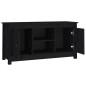 vidaXL Mueble de TV de madera maciza de pino negro 103x36,5x52 cm vidaXL Mueble de TV de madera maciza de pino negro 103x36,5x52 cm