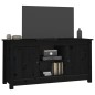 vidaXL Mueble de TV de madera maciza de pino negro 103x36,5x52 cm vidaXL Mueble de TV de madera maciza de pino negro 103x36,5x52 cm