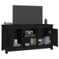 vidaXL Mueble de TV de madera maciza de pino negro 103x36,5x52 cm vidaXL Mueble de TV de madera maciza de pino negro 103x36,5x52 cm