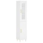 vidaXL Aparador alto madera contrachapada blanco 34,5x34x180 cm vidaXL Aparador alto madera contrachapada blanco 34,5x34x180 cm
