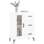 vidaXL Aparador de madera contrachapada blanco brillante 69,5x34x90 cm vidaXL Aparador de madera contrachapada blanco brillante 69,5x34x90 cm
