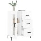 vidaXL Aparador de madera contrachapada blanco brillante 69,5x34x90 cm vidaXL Aparador de madera contrachapada blanco brillante 69,5x34x90 cm