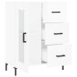 vidaXL Aparador de madera contrachapada blanco brillante 69,5x34x90 cm vidaXL Aparador de madera contrachapada blanco brillante 69,5x34x90 cm