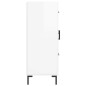 vidaXL Aparador de madera contrachapada blanco brillante 69,5x34x90 cm vidaXL Aparador de madera contrachapada blanco brillante 69,5x34x90 cm