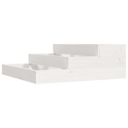vidaXL Jardinera de madera maciza de pino blanco 78x78x27 cm