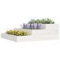 vidaXL Jardinera de madera maciza de pino blanco 78x78x27 cm vidaXL Jardinera de madera maciza de pino blanco 78x78x27 cm