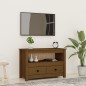 vidaXL Mueble de TV madera maciza de pino marrón miel 79x35x52 cm